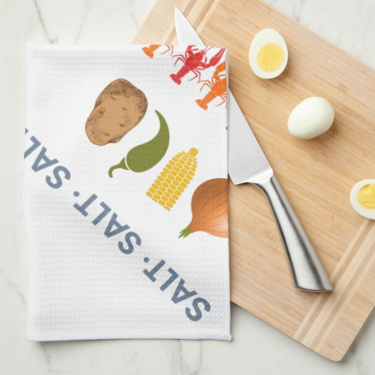 Crawfish Boil Recipe Geschirrtuch (Viertel Falte)