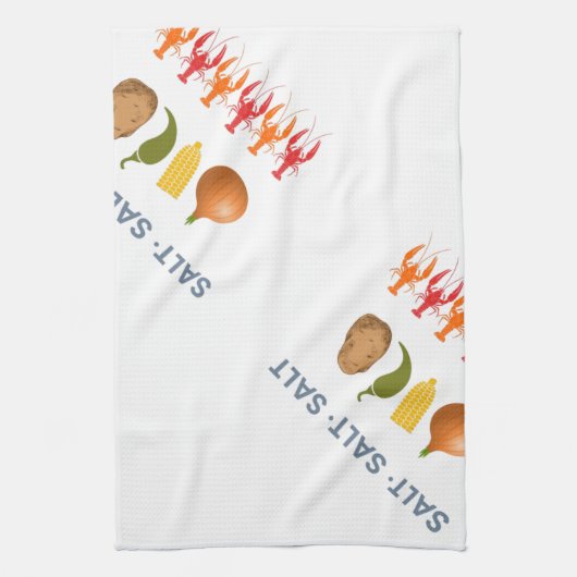 Crawfish Boil Recipe Geschirrtuch (Vertikal)