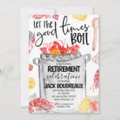 Crawfish Boil Retirement Party Einladung (Vorderseite)