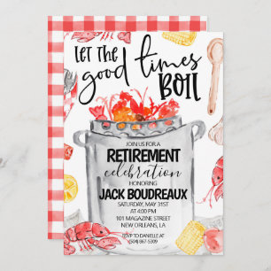 Crawfish Boil Retirement Party Einladung