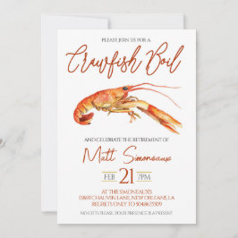 Crawfish Boil Retirement Party Einladung