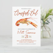 Crawfish Boil Retirement Party Einladung (Stehend Vorderseite)