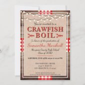 Crawfish Boil Rustic School Graduation Party Einladung (Vorderseite)