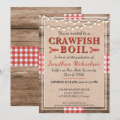 Crawfish Boil Rustic University Uni-Abschluss Einladung (Vorne/Hinten)