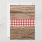 Crawfish Boil Rustic Wood Neu verheiratete Verlobu Einladung (Rückseite)