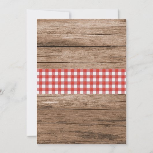 Crawfish Boil Rustic Wood Neu verheiratete Verlobu Einladung (Rückseite)