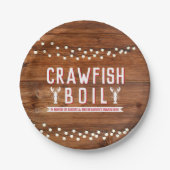 Crawfish Boil Rustikale Engagement Partei Pappteller (Vorderseite)