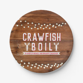 Crawfish Boil Rustikale Engagement Partei Pappteller