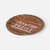 Crawfish Boil Rustikale Engagement Partei Pappteller (Schrägansicht)