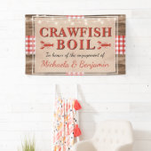 Crawfish Boil Rustikale Paare Dusche Verlobung Banner (Insitu)