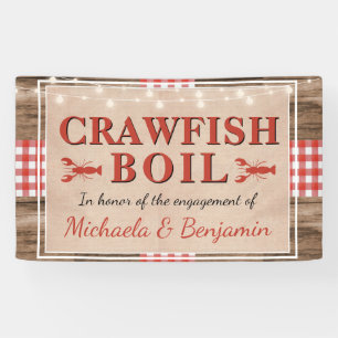 Crawfish Boil Rustikale Paare Dusche Verlobung Banner