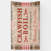 Crawfish Boil Rustikale Paare Dusche Verlobung Banner (Vertikal)