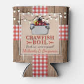 Crawfish Boil Rustikale Paare Engagement Partei Dosenkühler (Vorderseite)