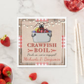 Crawfish Boil Rustikale Paare Engagement Partei Serviette (Beispiel)
