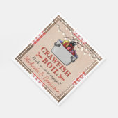 Crawfish Boil Rustikale Paare Engagement Partei Serviette (Ecke)