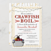 Crawfish Boil School Abschluss Graduate Party Einladung (Vorne/Hinten)
