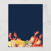 Crawfish Boil Script Engagement Party Invitation (Rückseite)