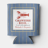Crawfish Boil Seafood Blue Engagement Party Dosenkühler (Vorderseite)