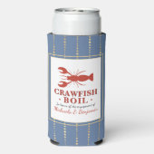 Crawfish Boil Seafood Blue Engagement Party Selters Dosenkühler (Seltzer Rückseite)