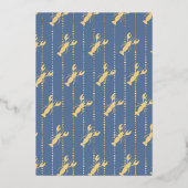 Crawfish Boil Seafood Blue Graduation Party Folieneinladung (Rückseite)