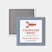 Crawfish Boil Seafood Blue Graduation Party Gefall Magnet (Vorderseite/Rückseite)