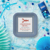 Crawfish Boil Seafood Blue Graduation Party Pappteller (Party)