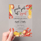 Crawfish Boil Seafood Engagement Party Acryleinladungen (Insitu (Handheld))