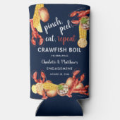 Crawfish Boil Seafood Engagement Party Selters Dosenkühler (Rückseite)