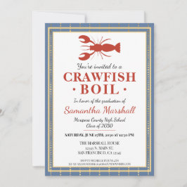Crawfish Boil Seafood High School Graduation Party Einladung