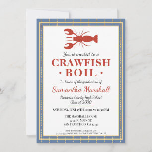 Crawfish Boil Seafood High School Graduation Party Einladung