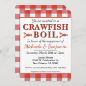Crawfish Boil Seafood Paare Engagement Partei Einladung (Vorne/Hinten)