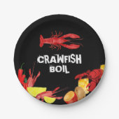 Crawfish Boil Seafood Party Papier Teller (Vorderseite)
