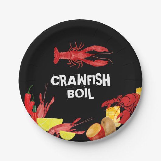 Crawfish Boil Seafood Party Papier Teller (Vorderseite)