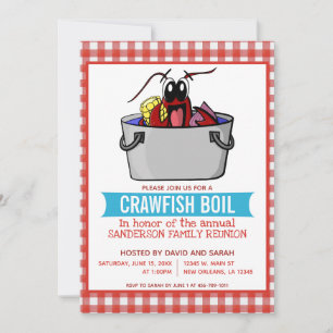 Crawfish Boil Seafood Party Picnic Family Wiederse Einladung