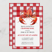 Crawfish Boil Seafood Summer Party Einladung (Vorne/Hinten)