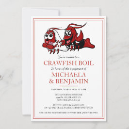 Crawfish Boil Simple Newlyly Engagement Party Einladung
