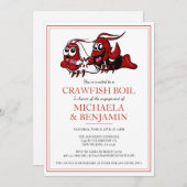 Crawfish Boil Simple Newlyly Engagement Party Einladung (Vorne/Hinten)