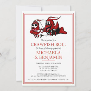 Crawfish Boil Simple Newlyly Engagement Party Einladung