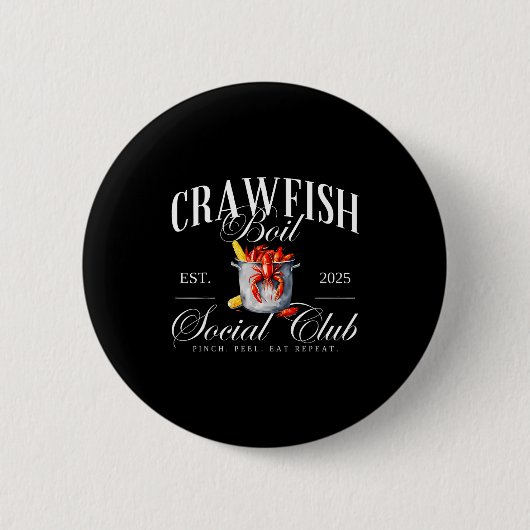 Crawfish Boil Social Club Cajun Seafood Festival S Button (Vorderseite)