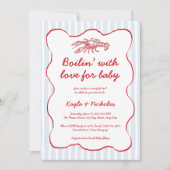 Crawfish Boil Southern Baby Dusche Einladung (Vorderseite)