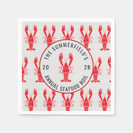 Crawfish Boil Summer Hummer Seafood Party Paper Serviette