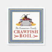 Crawfish Boil Summer Seafood Barbecue Party Serviette (Vorderseite)