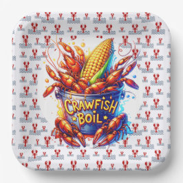 CRAWFISH BOIL THEMA PAPPTELLER