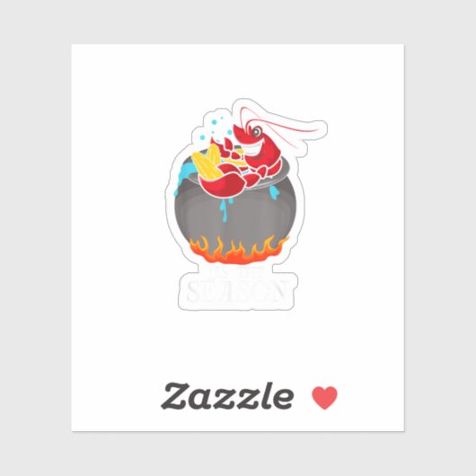 Crawfish Boil Tis The Season Crawdaddy Crayfish Fu Aufkleber (Blatt)