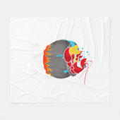 Crawfish Boil Tis The Season Crawdaddy Crayfish Fu Fleecedecke (Vorderseite (Horizontal))
