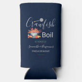 Crawfish Boil Verlobung Kochen Meeresfrüchte Selters Dosenkühler (Rückseite)
