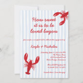 Crawfish Boil Verlobung Love Bayou Einladung (Vorderseite)