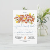 Crawfish Boil Verlobung Probe Abendessen Party Einladung (Stehend Vorderseite)