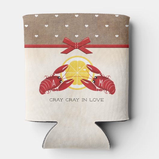 Crawfish Boil Wedding Couples Dusche Dosenkühler (Rückseite)