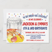 Crawfish Boil zum Geburtstag Einladung (Vorderseite)